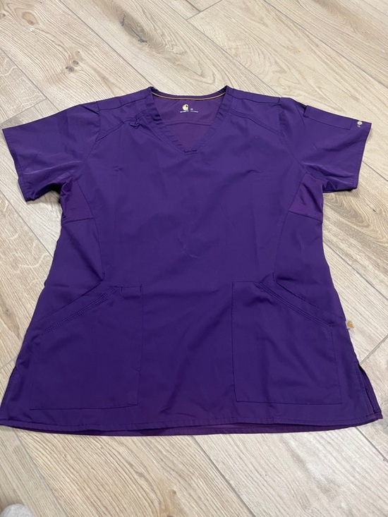 Carhartt Tops - Carhartt Women's Purple V-Neck Short Sleeve Scrub Top